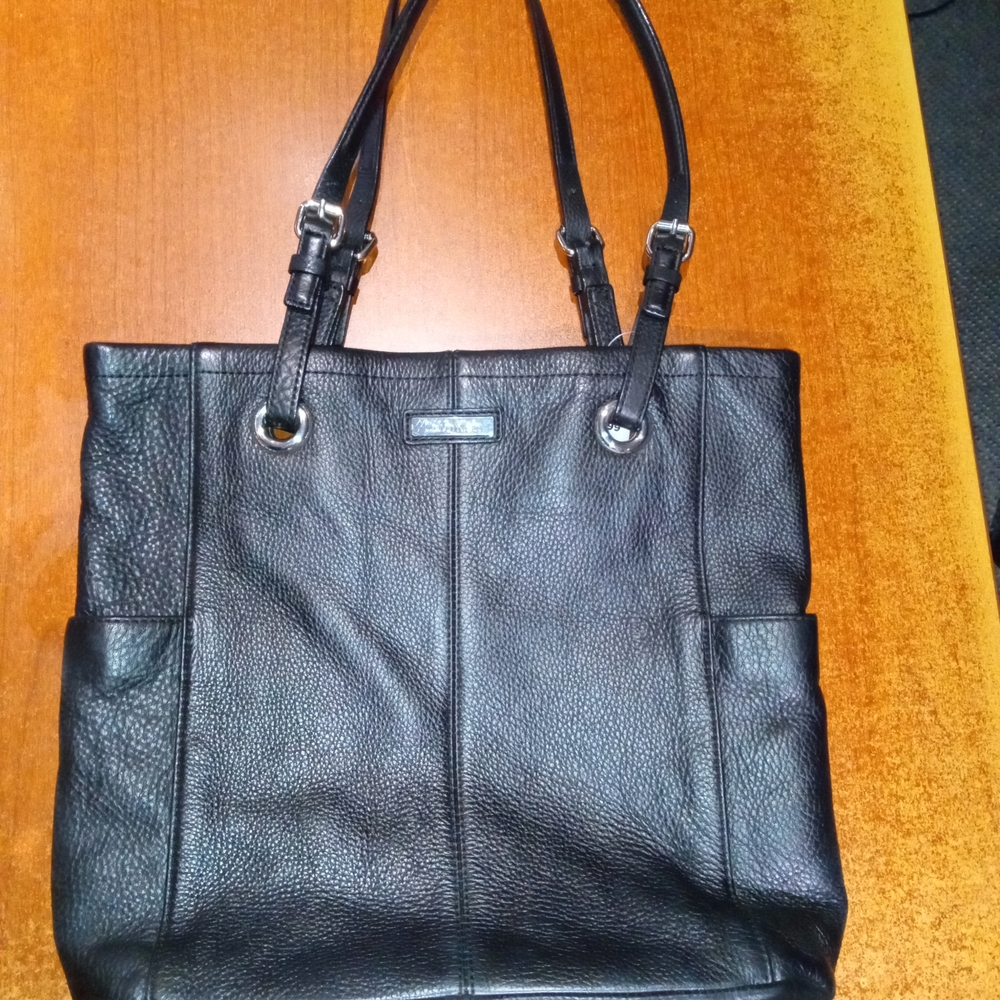 Calvin Klein Black Pebbled Leather Tote